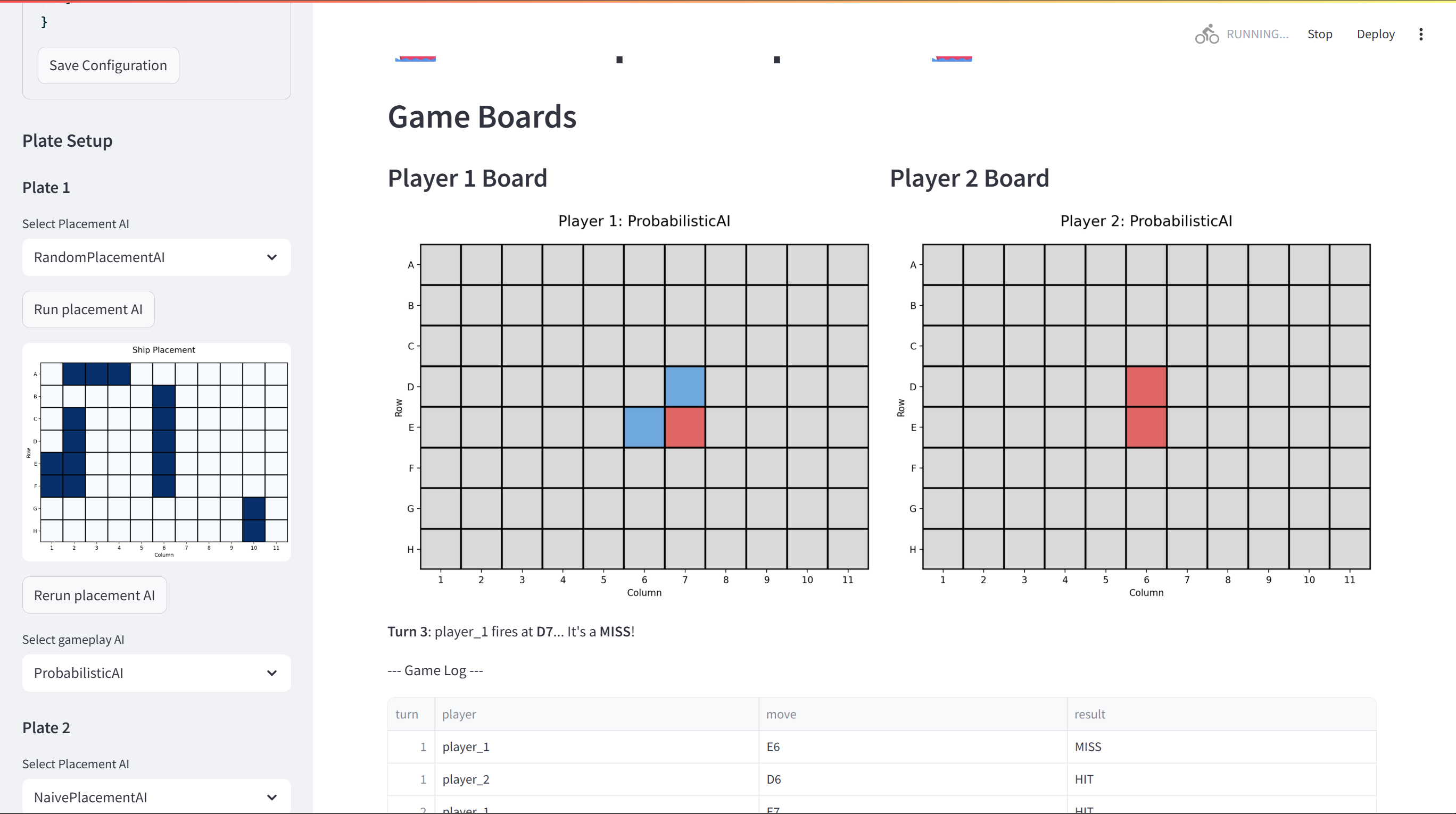 Battleship frontend screenshot